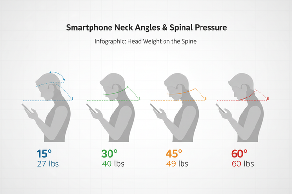 Did You Know Looking Down at Your Phone Can Load Your Neck with 60 Pounds of Pressure?